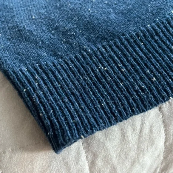 Columbia 1/4 Zip Wool Blend Sweater Blue Size Large - Picture 8 of 14